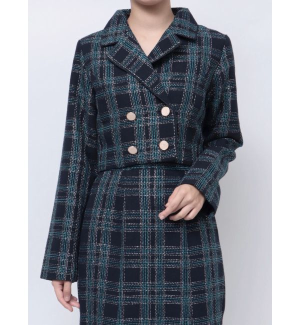 RESEXXY「ツイードダブルショートジャケット【セットアップ着用可能】」|テーラードジャケット|