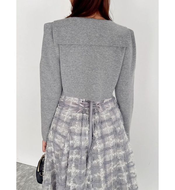 dazzlin「【POLO BCSコラボ】テーラーカラーニットトップス ※BROWN WEB限定カラー」|ニット・セーター|