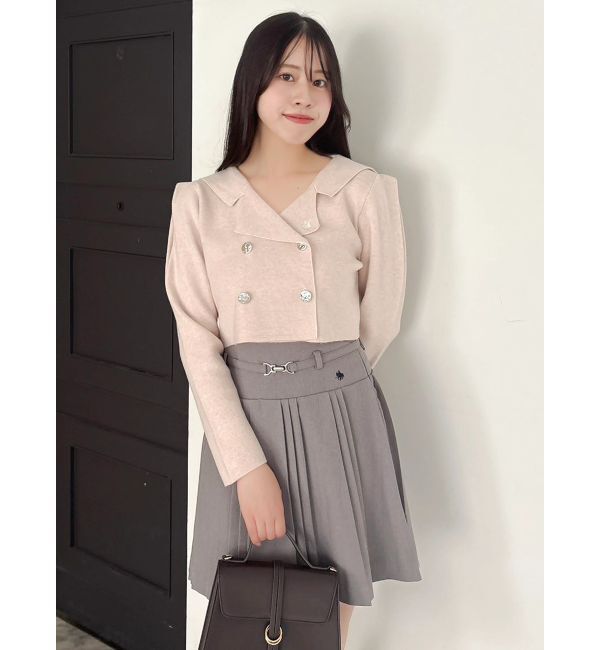 dazzlin「【POLO BCSコラボ】テーラーカラーニットトップス ※BROWN WEB限定カラー」|ニット・セーター|