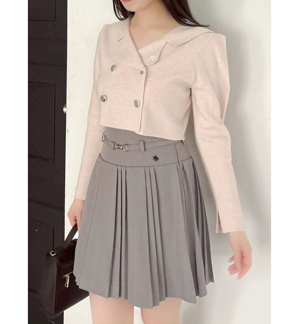 dazzlin「【POLO BCSコラボ】テーラーカラーニットトップス ※BROWN WEB限定カラー」|ニット・セーター|