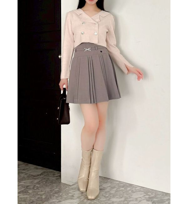 dazzlin「【POLO BCSコラボ】テーラーカラーニットトップス ※BROWN WEB限定カラー」|ニット・セーター|