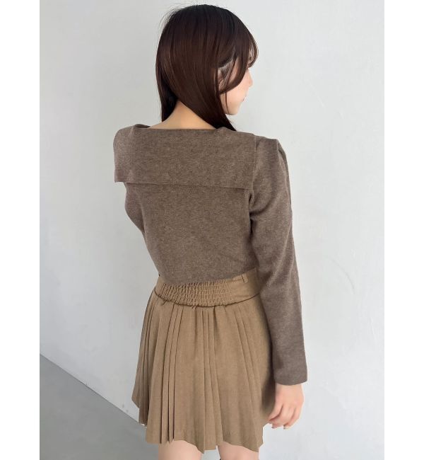 dazzlin「【POLO BCSコラボ】テーラーカラーニットトップス ※BROWN WEB限定カラー」|ニット・セーター|