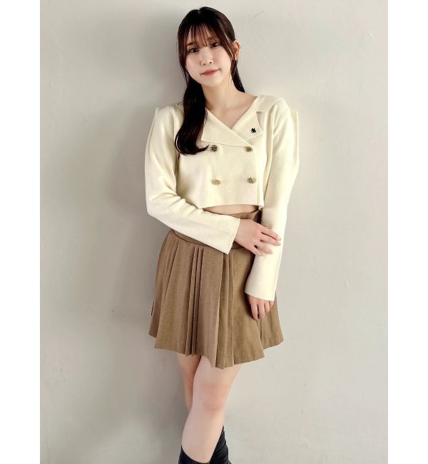 dazzlin「【POLO BCSコラボ】テーラーカラーニットトップス ※BROWN WEB限定カラー」|ニット・セーター|