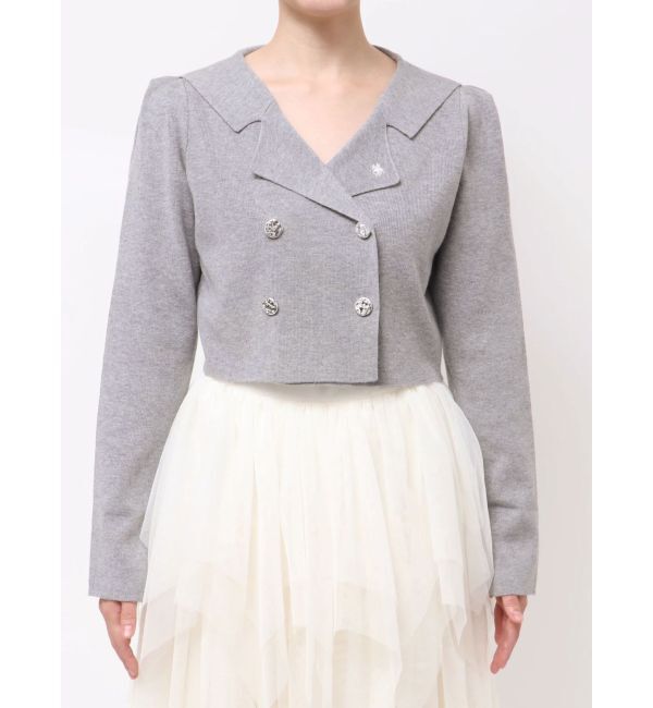 dazzlin「【POLO BCSコラボ】テーラーカラーニットトップス ※BROWN WEB限定カラー」|ニット・セーター|