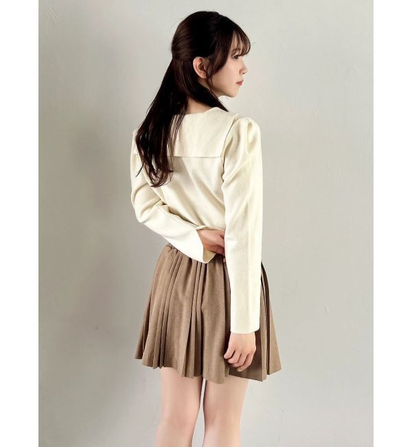 dazzlin「【POLO BCSコラボ】テーラーカラーニットトップス ※BROWN WEB限定カラー」|ニット・セーター|