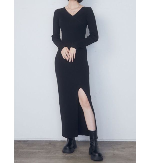 EMODA「カシュクールリブスリットワンピース」|ワンピース|