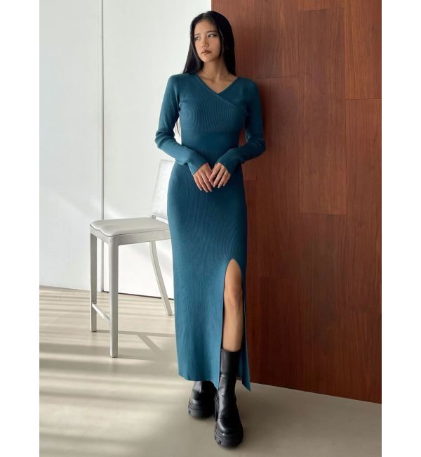 EMODA「カシュクールリブスリットワンピース」|ワンピース|