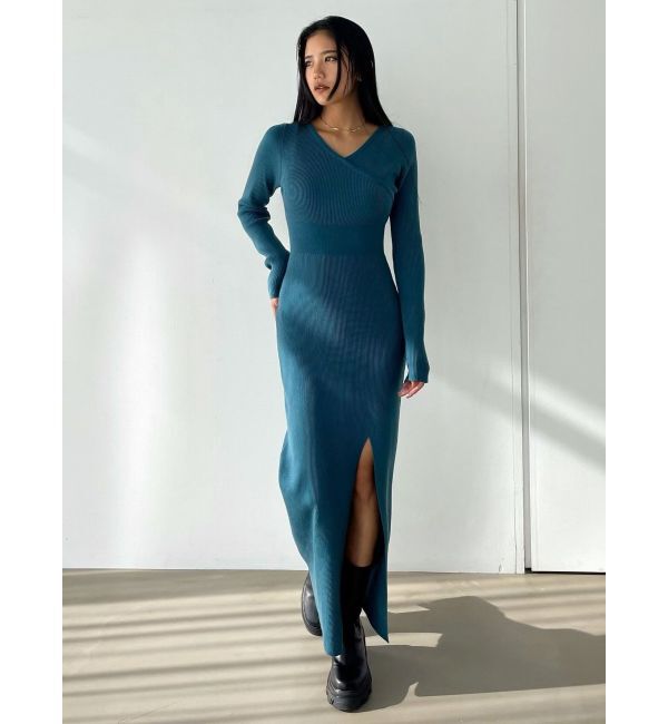 EMODA「カシュクールリブスリットワンピース」|ワンピース|