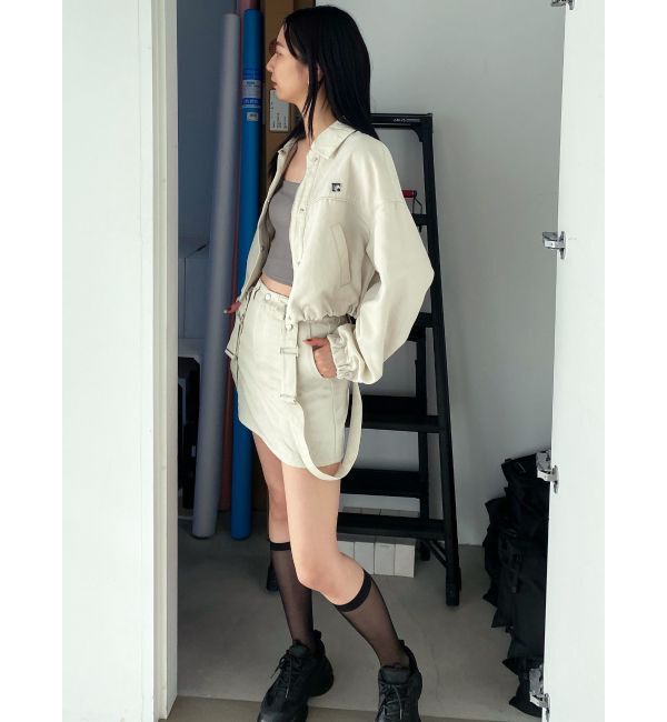 EMODA「ハングサスペンダーミニスカート」|スカート|