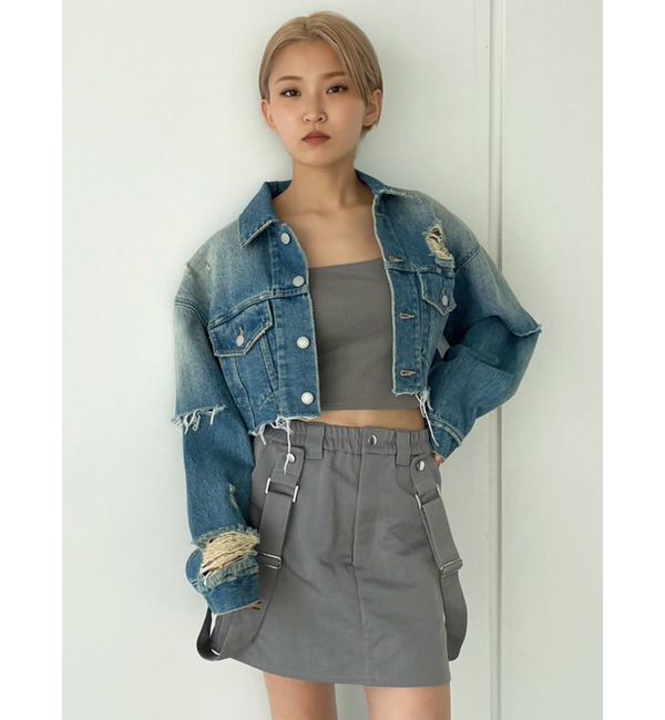 EMODA「ハングサスペンダーミニスカート」|スカート|