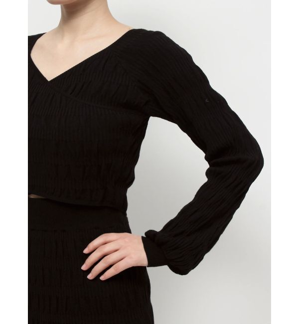 EMODA「シャーリングクロスニット」|ニット・セーター|