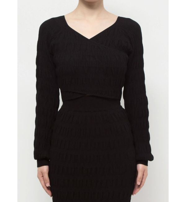 EMODA「シャーリングクロスニット」|ニット・セーター|