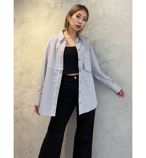 EMODA「2WAYオーバーシャツ」|シャツ・ブラウス|グレー