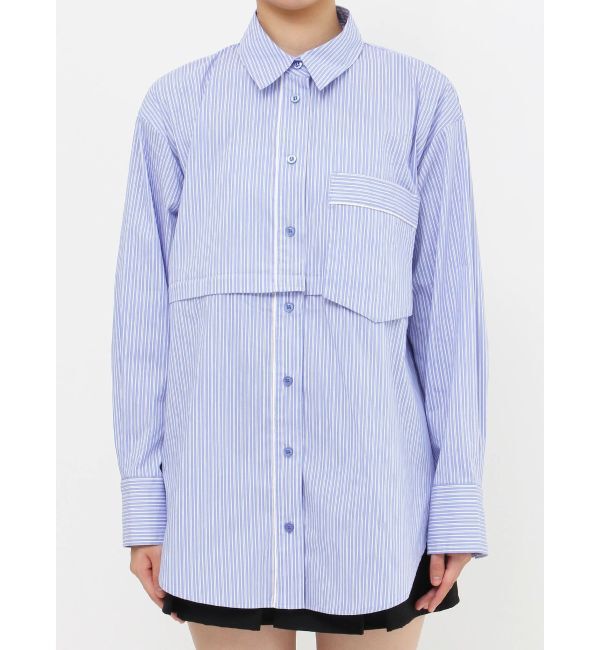 EMODA「2WAYオーバーシャツ」|シャツ・ブラウス|ブルー