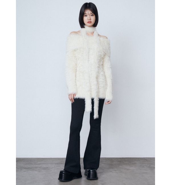 EMODA「オフショルダータイオーバーニット」|ニット・セーター|