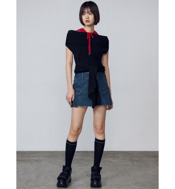 EMODA「リボンオフショルダートップ」|ニット・セーター|