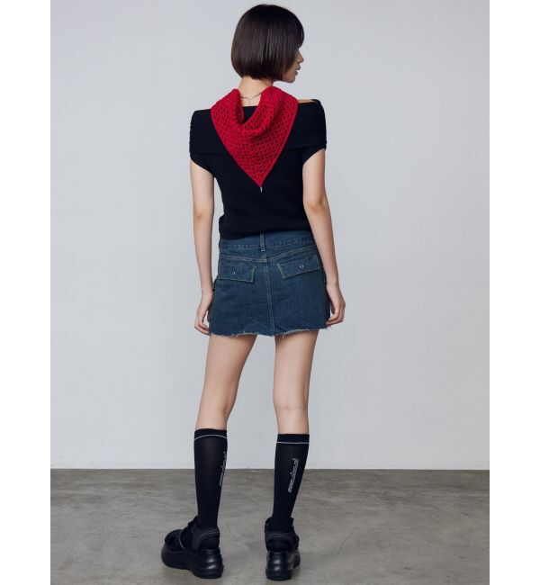 EMODA「リボンオフショルダートップ」|ニット・セーター|