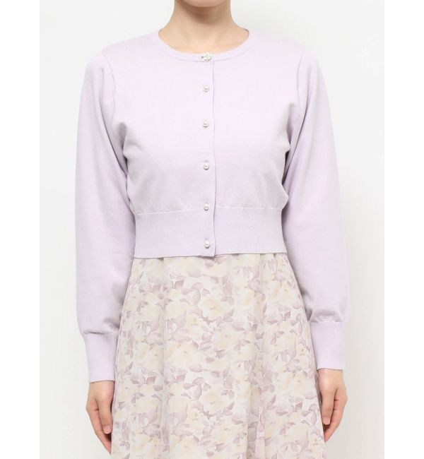 MERCURYDUO「ビジューボタンニットカーデ」|カーディガン|