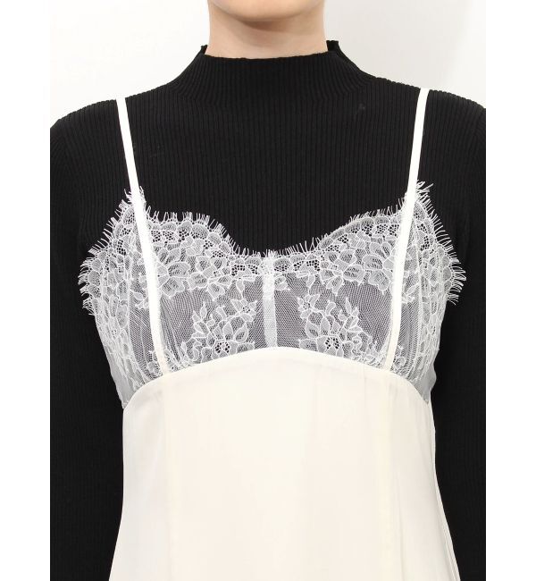 MERCURYDUO「ランジェリー風キャミドッキングワンピース」|ワンピース|