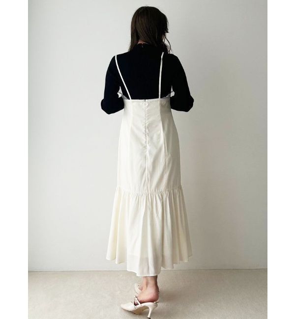 MERCURYDUO「ランジェリー風キャミドッキングワンピース」|ワンピース|