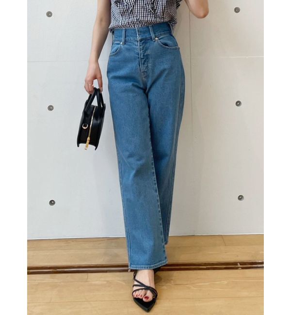 MERCURYDUO「ハイウエストストレートストレッチデニム」|その他|ブルー