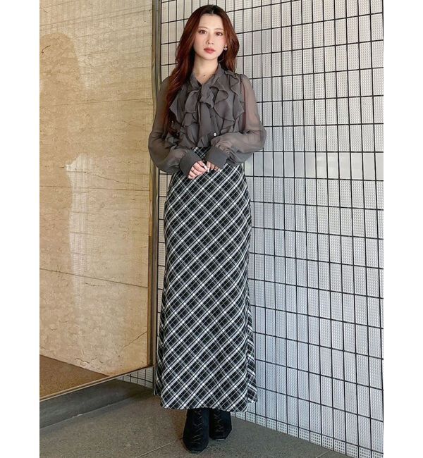 MERCURYDUO「バイアスナロースカート」|スカート|