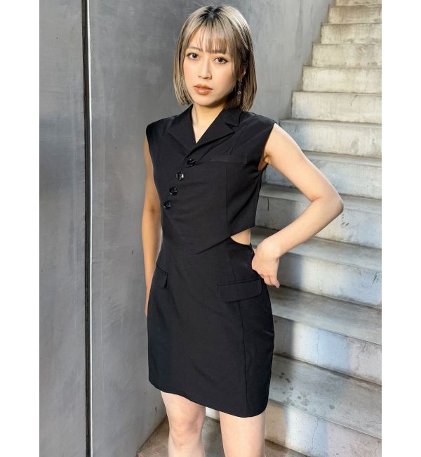 MURUA「マニッシュベストミニワンピース」|ワンピース|