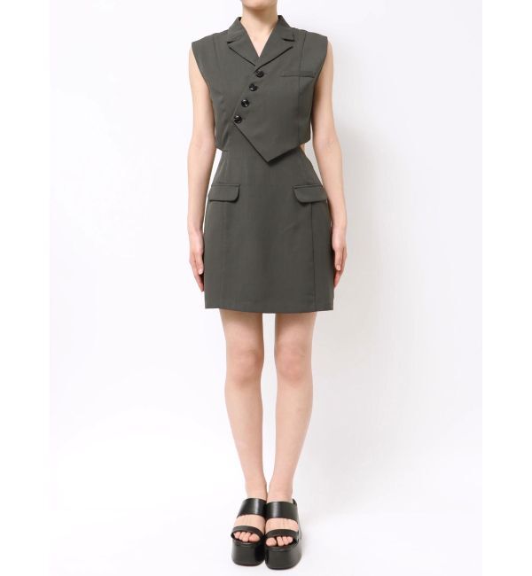 MURUA「マニッシュベストミニワンピース」|ワンピース|