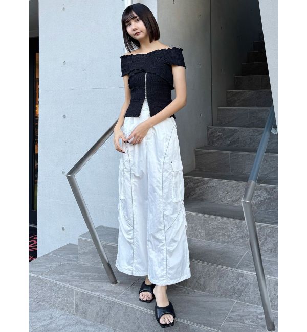 MURUA「シャーリングオフショルブラウス」|シャツ・ブラウス|