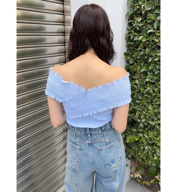 MURUA「シャーリングオフショルブラウス」|シャツ・ブラウス|