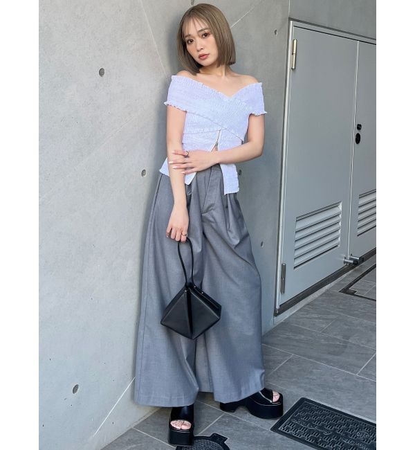 MURUA「シャーリングオフショルブラウス」|シャツ・ブラウス|