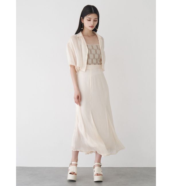 MURUA「シャイニーシアーショートシャツ」|シャツ・ブラウス|