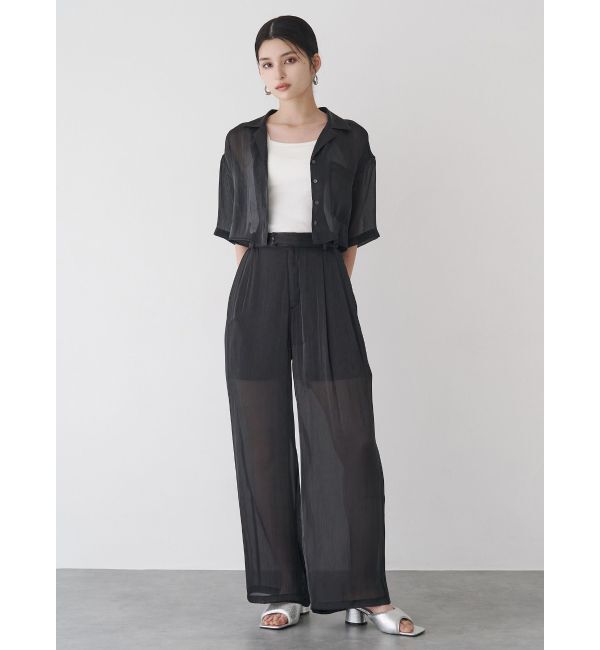 MURUA「シャイニーシアーショートシャツ」|シャツ・ブラウス|