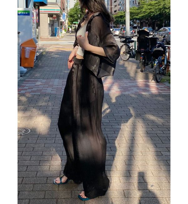 MURUA「シャイニーシアーショートシャツ」|シャツ・ブラウス|