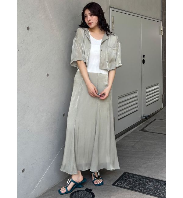 MURUA「シャイニーシアーショートシャツ」|シャツ・ブラウス|