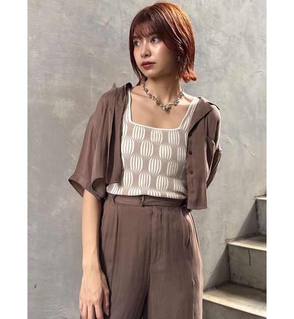 MURUA「シャイニーシアーショートシャツ」|シャツ・ブラウス|