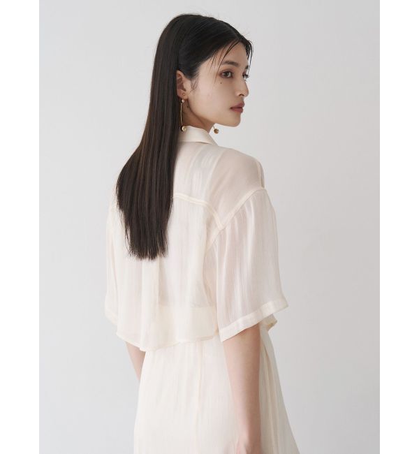 MURUA「シャイニーシアーショートシャツ」|シャツ・ブラウス|