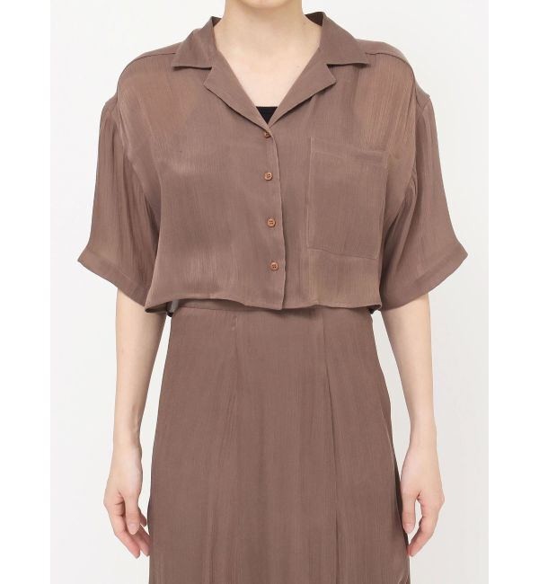 MURUA「シャイニーシアーショートシャツ」|シャツ・ブラウス|