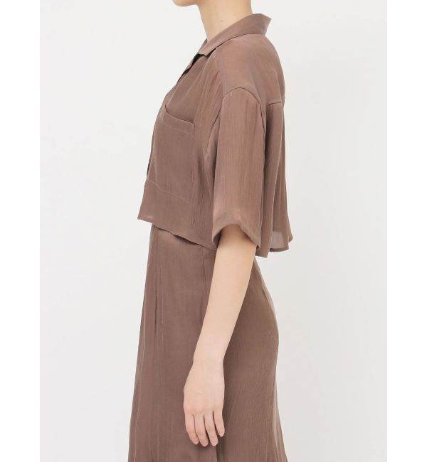 MURUA「シャイニーシアーショートシャツ」|シャツ・ブラウス|