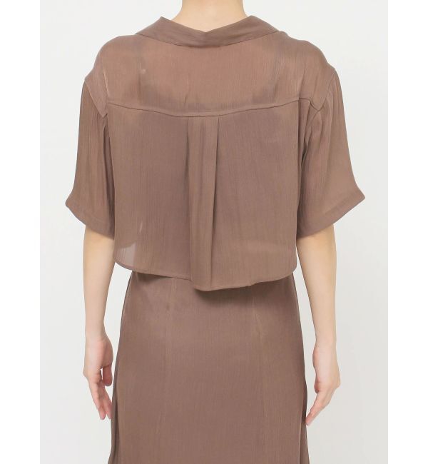 MURUA「シャイニーシアーショートシャツ」|シャツ・ブラウス|