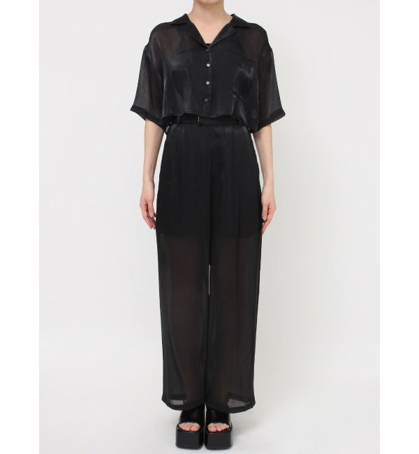 MURUA「シャイニーシアーショートシャツ」|シャツ・ブラウス|