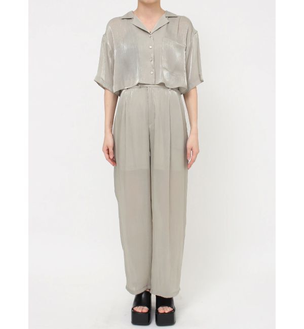 MURUA「シャイニーシアーショートシャツ」|シャツ・ブラウス|