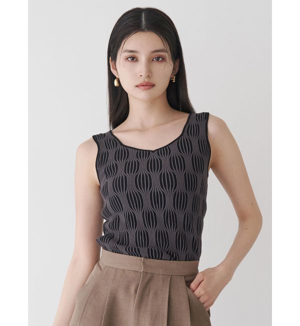 MURUA「ウェーブパターンニットタンク」|タンクトップ|