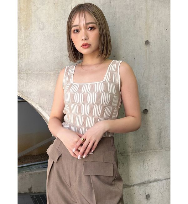 MURUA「ウェーブパターンニットタンク」|タンクトップ|