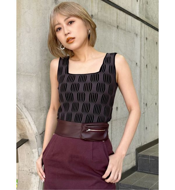 MURUA「ウェーブパターンニットタンク」|タンクトップ|