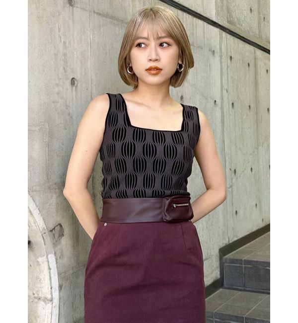 MURUA「ウェーブパターンニットタンク」|タンクトップ|