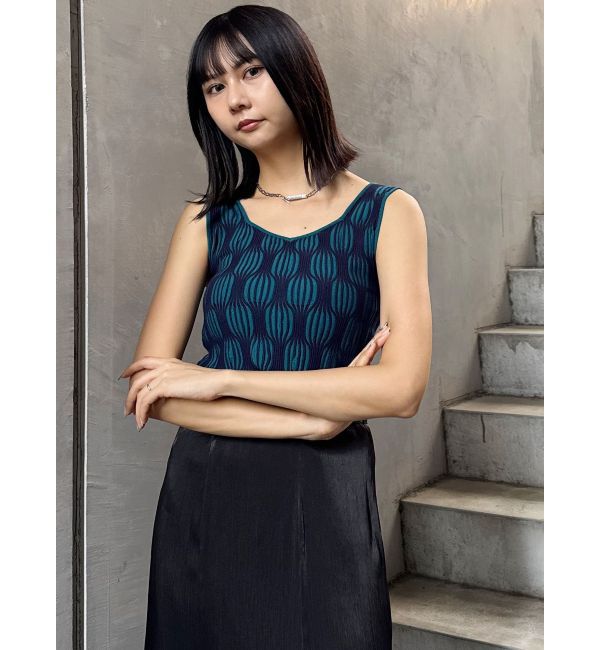 MURUA「ウェーブパターンニットタンク」|タンクトップ|