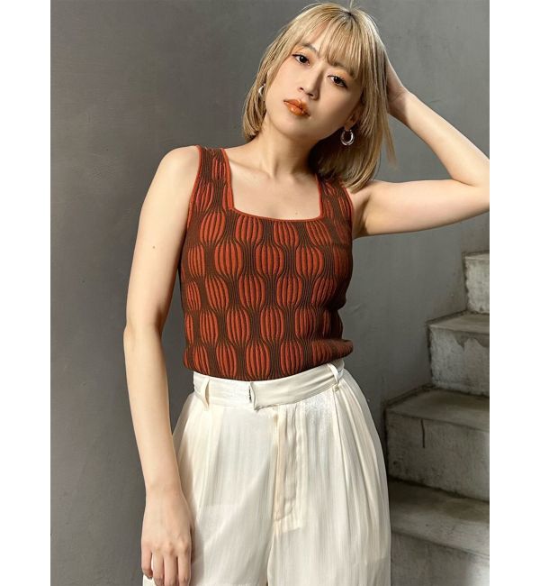 MURUA「ウェーブパターンニットタンク」|タンクトップ|