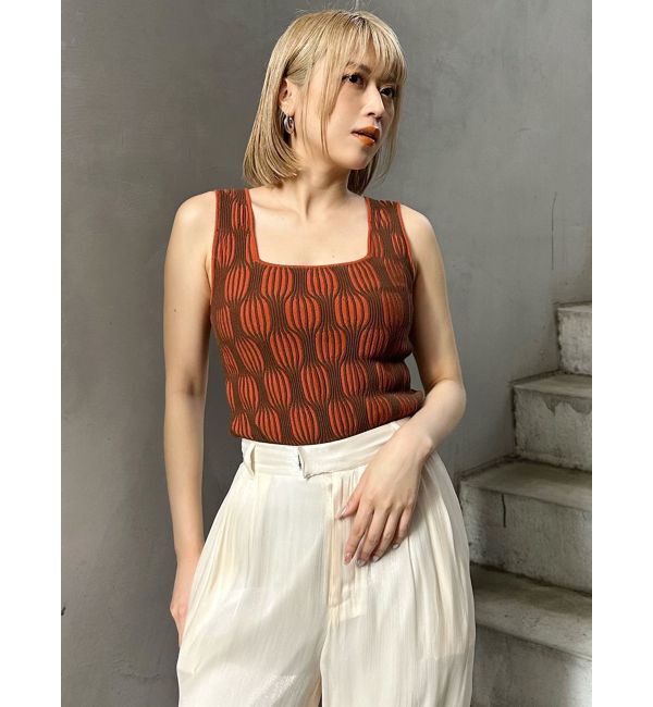 MURUA「ウェーブパターンニットタンク」|タンクトップ|
