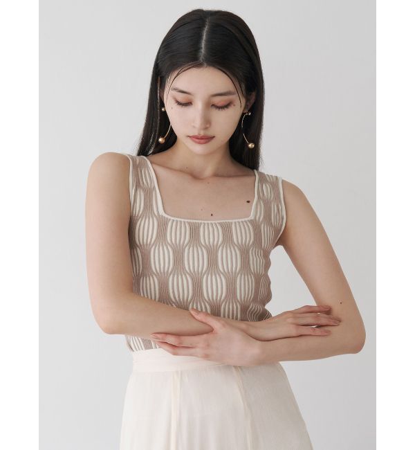 MURUA「ウェーブパターンニットタンク」|タンクトップ|